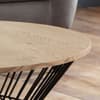 Jersey Oak Wooden and Metal Round Coffee Table