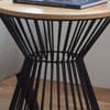 Jersey Oak Wooden and Metal Round Side Table