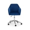 Kahlo Blue Velvet Fabric Office Chair
