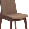 Kensington Brown Fabric and Wooden Dining Chair