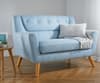 Lambeth 2 Seater Duck Egg Blue Fabric Sofa