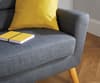 Lambeth 3 Seater Grey Fabric Sofa