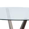 Chelsea Glass and Wooden Large Round Dining Table
