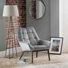 Lucerne Grey Velvet Fabric Chair