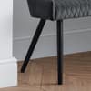 Luxe Grey Velvet Fabric High Dining Bench
