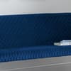 Luxe Blue Velvet Fabric High Dining Bench