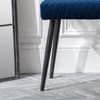 Luxe Blue Velvet Fabric Low Dining Bench