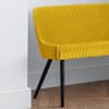 Luxe Mustard Velvet Fabric High Dining Bench