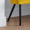 Luxe Mustard Velvet Fabric High Dining Bench