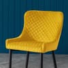 Luxe Mustard Velvet Fabric Dining Chair x 2