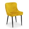Luxe Mustard Velvet Fabric Dining Chair x 2