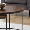 Bellini Walnut Metal Nest of Coffee Tables
