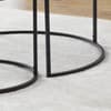 Bellini Walnut Metal Nest of Coffee Tables