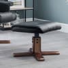 Malmo Black Leather Recliner Chair and Stool