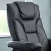 Malmo Black Leather Recliner Chair and Stool