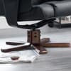 Malmo Black Leather Recliner Chair and Stool