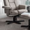 Malmo Grey Linen Fabric Recliner Chair and Stool