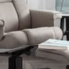 Malmo Grey Linen Fabric Recliner Chair and Stool