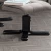 Malmo Grey Linen Fabric Recliner Chair and Stool
