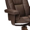 Malmo Brown Leather Recliner Chair and Stool