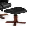 Malmo Black Leather Massage Recliner Chair and Stool
