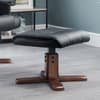 Malmo Black Leather Massage Recliner Chair and Stool