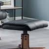 Malmo Black Leather Massage Recliner Chair and Stool