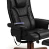Malmo Black Leather Massage Recliner Chair and Stool