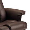 Malmo Brown Leather Massage Recliner Chair and Stool