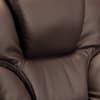 Malmo Brown Leather Massage Recliner Chair and Stool