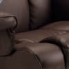 Malmo Brown Leather Massage Recliner Chair and Stool