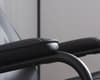 Memphis Black Leather Swivel Chair and Footstool