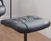 Memphis Black Leather Swivel Chair and Footstool