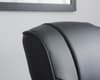 Memphis Black Leather Swivel Chair and Footstool