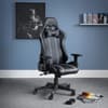 Meteor Grey Faux Leather Adjustable Gaming Chair