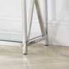 Miami Silver Glass and Metal Console Table