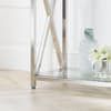 Miami Silver Glass and Metal Console Table
