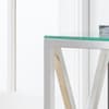 Miami Silver Glass and Metal Console Table