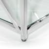 Miami Silver Glass and Metal Console Table