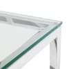 Miami Silver Glass and Metal Console Table