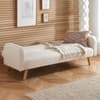 Micah White Boucle Fabric Sofa Bed