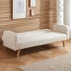 Micah White Boucle Fabric Sofa Bed