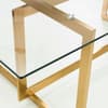 Minori Glass and Metal Dining Table