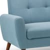 Monza Blue Fabric 3 Seater Sofa