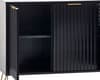 Murano Matte Black Large Sideboard