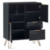 Murano Black Wooden 2 Door 2 Drawer Sideboard