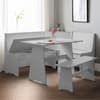 Newport Grey Wooden Corner Dining Table Set