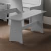 Newport Grey Wooden Corner Dining Table Set