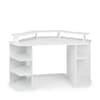 Orbit White Wooden Corner Gaming Storage Desk