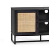 Padstow Black Rattan TV Unit